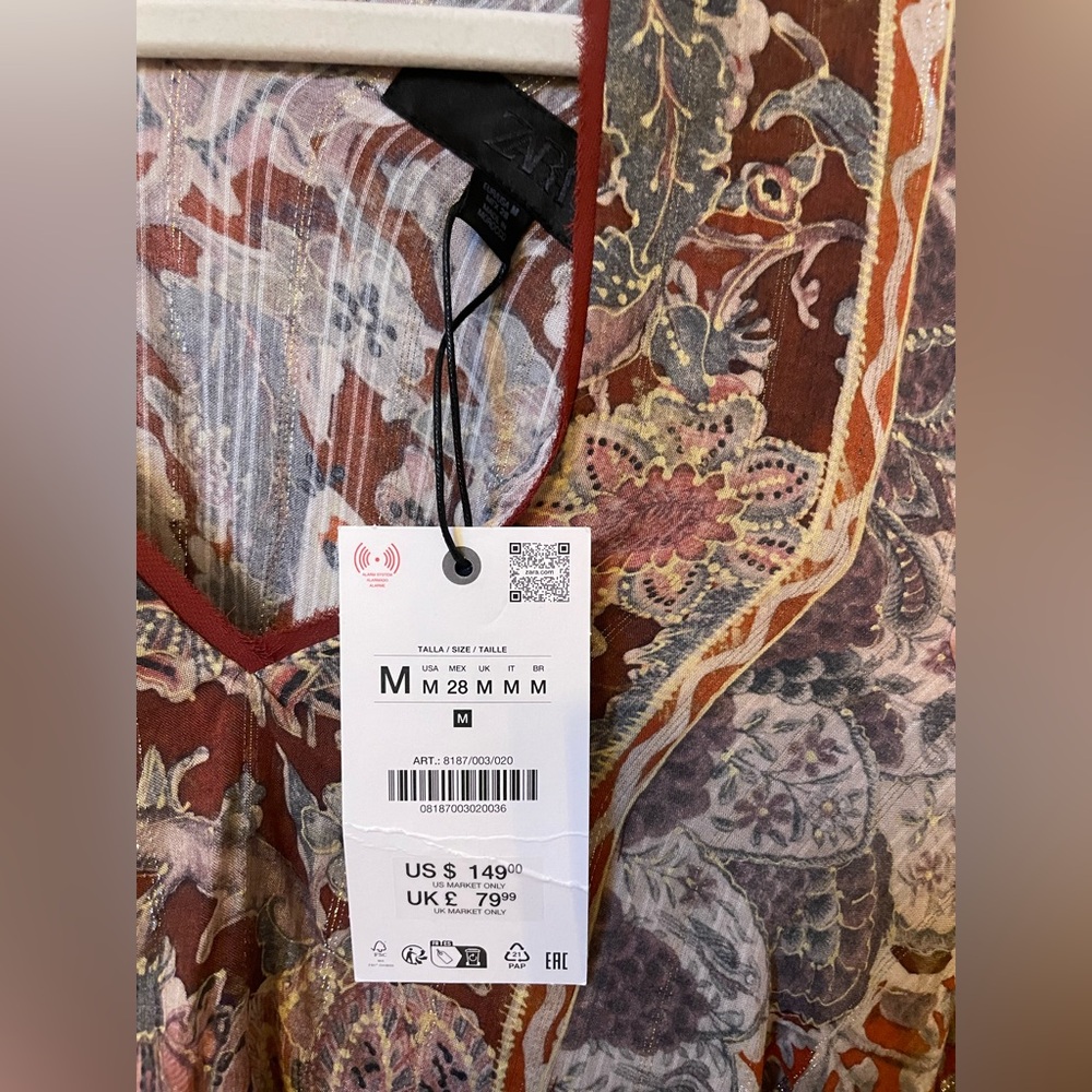 Zara Paisley Caftan Dress - Picture 10 of 10